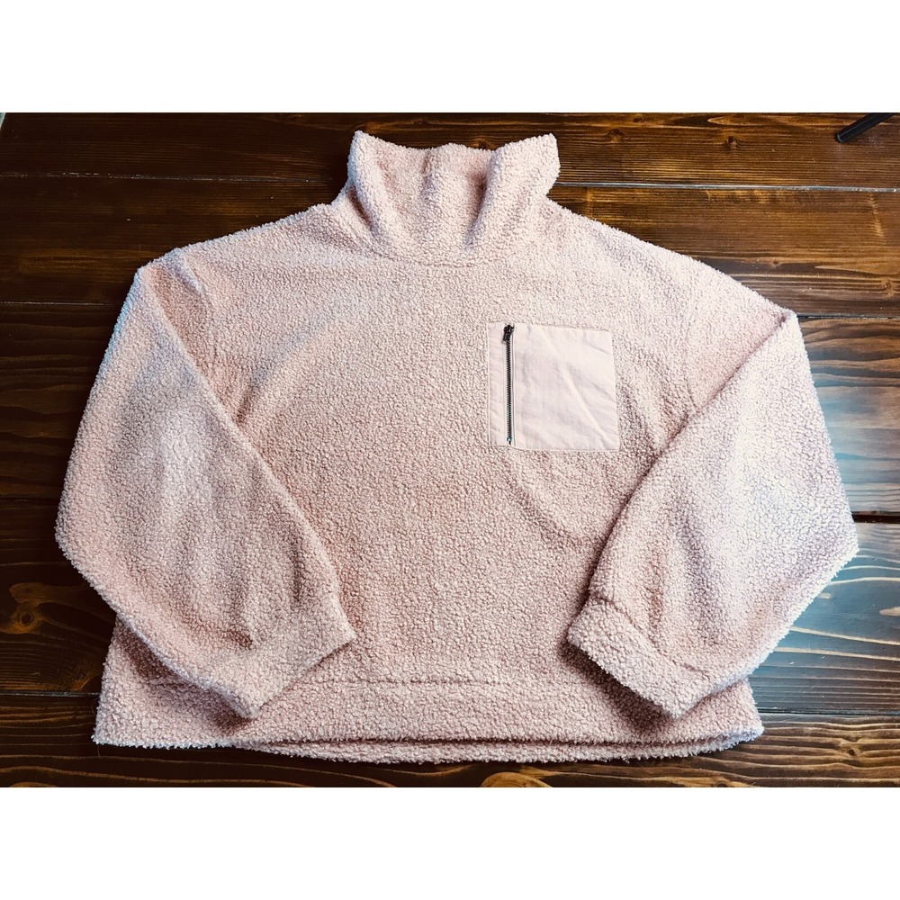 Wallflower Sweater, Women's Size XL, Pink, Cowl Neck, Cropped, Pullover